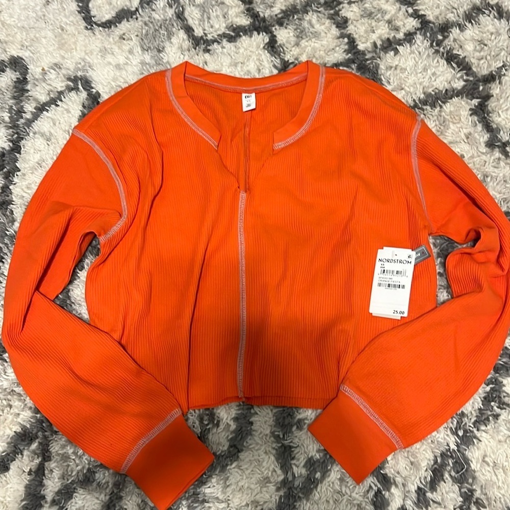 NWT: Crop Knits Henley